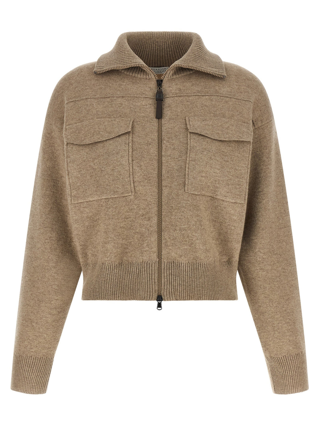Brunello Cucinelli Beige Cashmere Cardigan Brunello Cucinelli