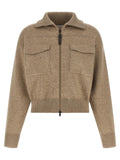 Brunello Cucinelli Beige Cashmere Cardigan Brunello Cucinelli