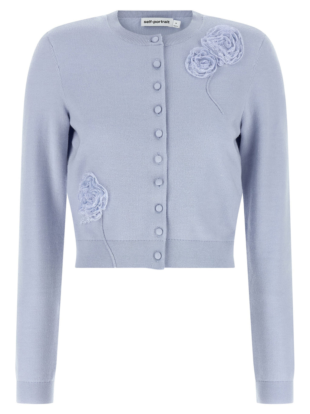 Self-Portrait Blue Polyester Cardigan Self-Portrait