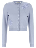 Self-Portrait Blue Polyester Cardigan Self-Portrait