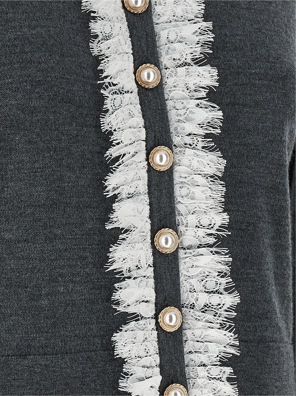 Self-Portrait Gray Wool Cardigan Self-Portrait