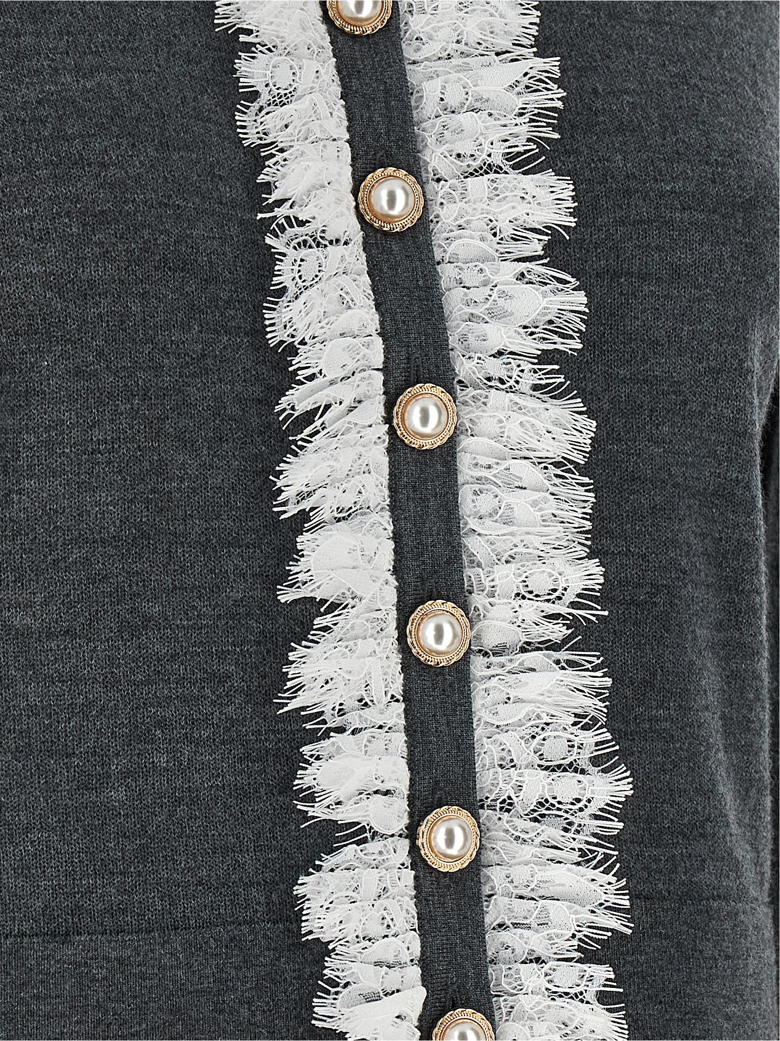 Self-Portrait Gray Wool Cardigan Self-Portrait