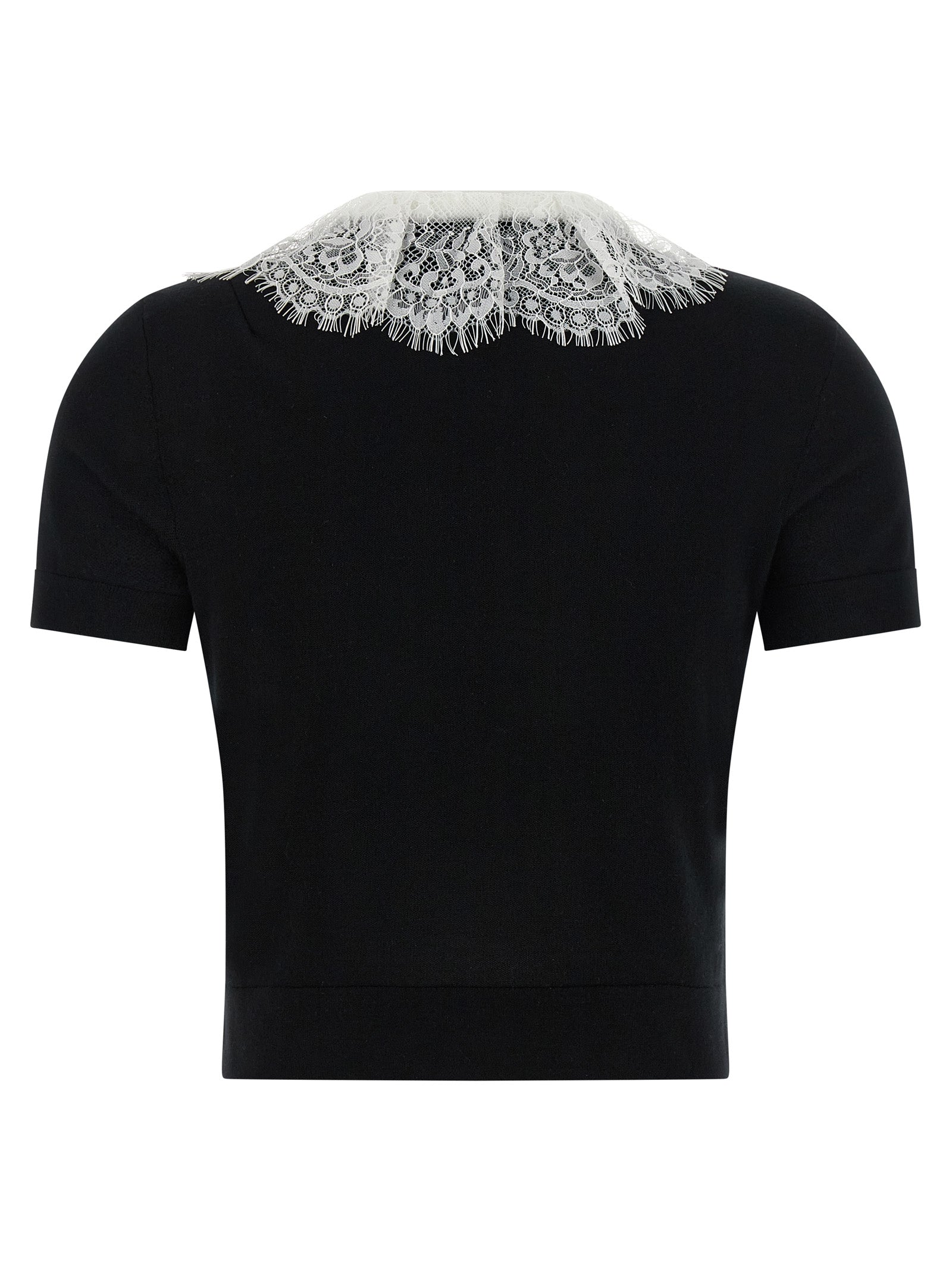 Self-Portrait Bicolor Wool Blouse Self-Portrait