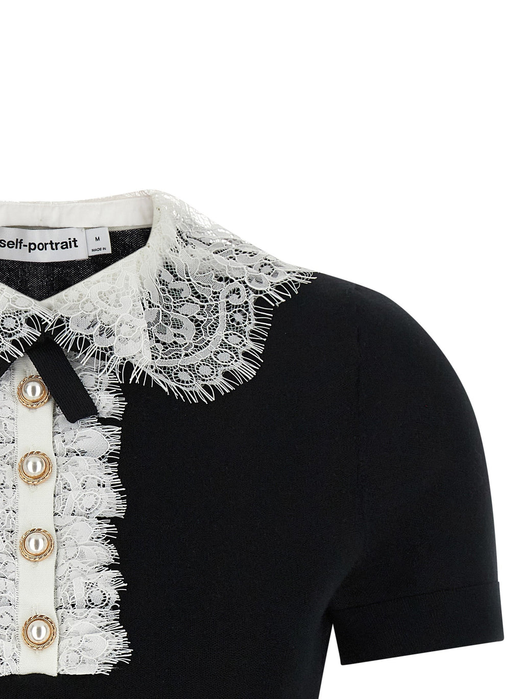 Self-Portrait Bicolor Wool Blouse Self-Portrait