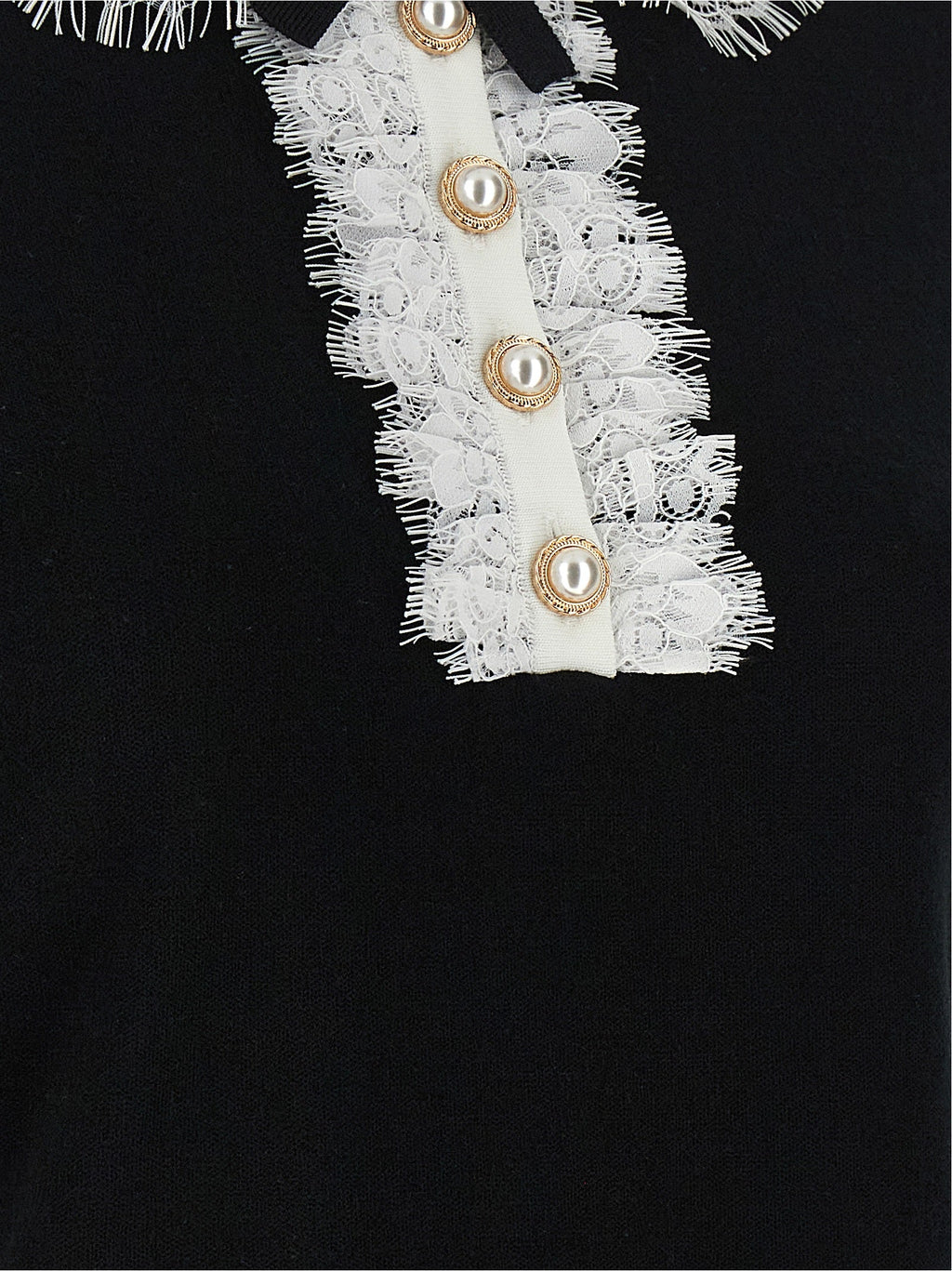 Self-Portrait Bicolor Wool Blouse Self-Portrait