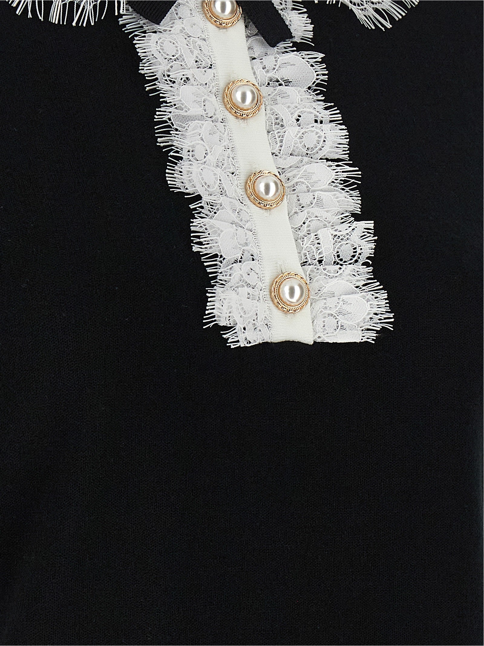 Self-Portrait Bicolor Wool Blouse Self-Portrait