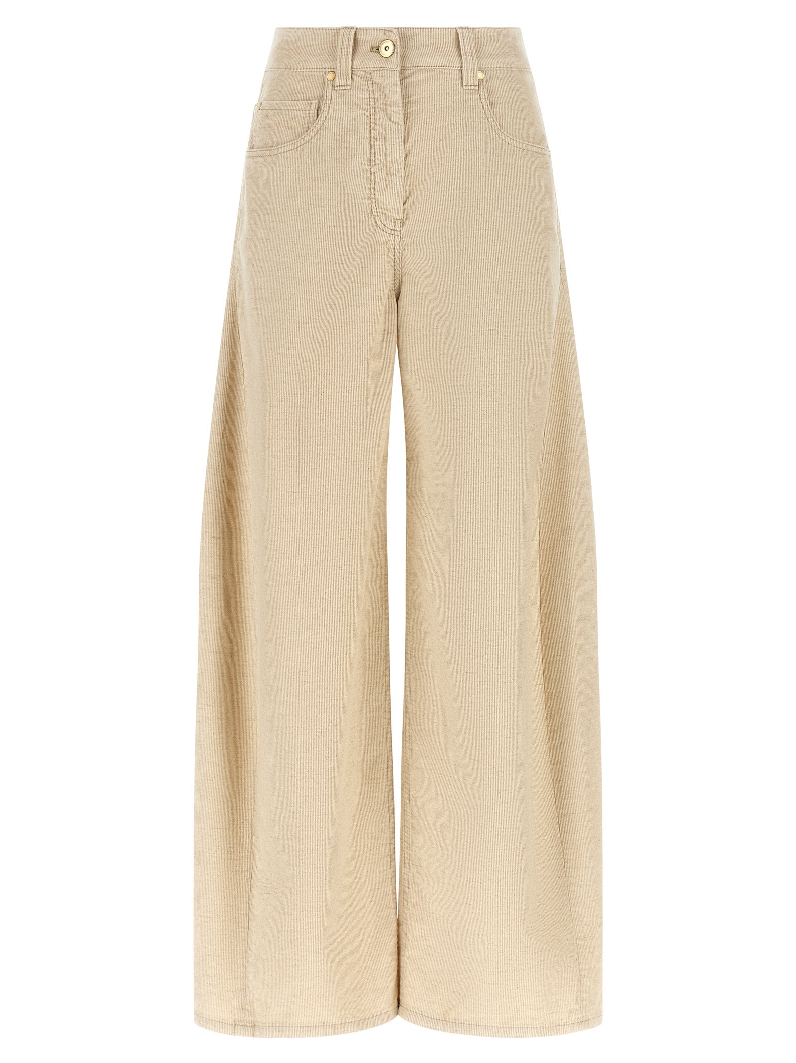 Brunello Cucinelli Beige Cotton Casual Pants Brunello Cucinelli