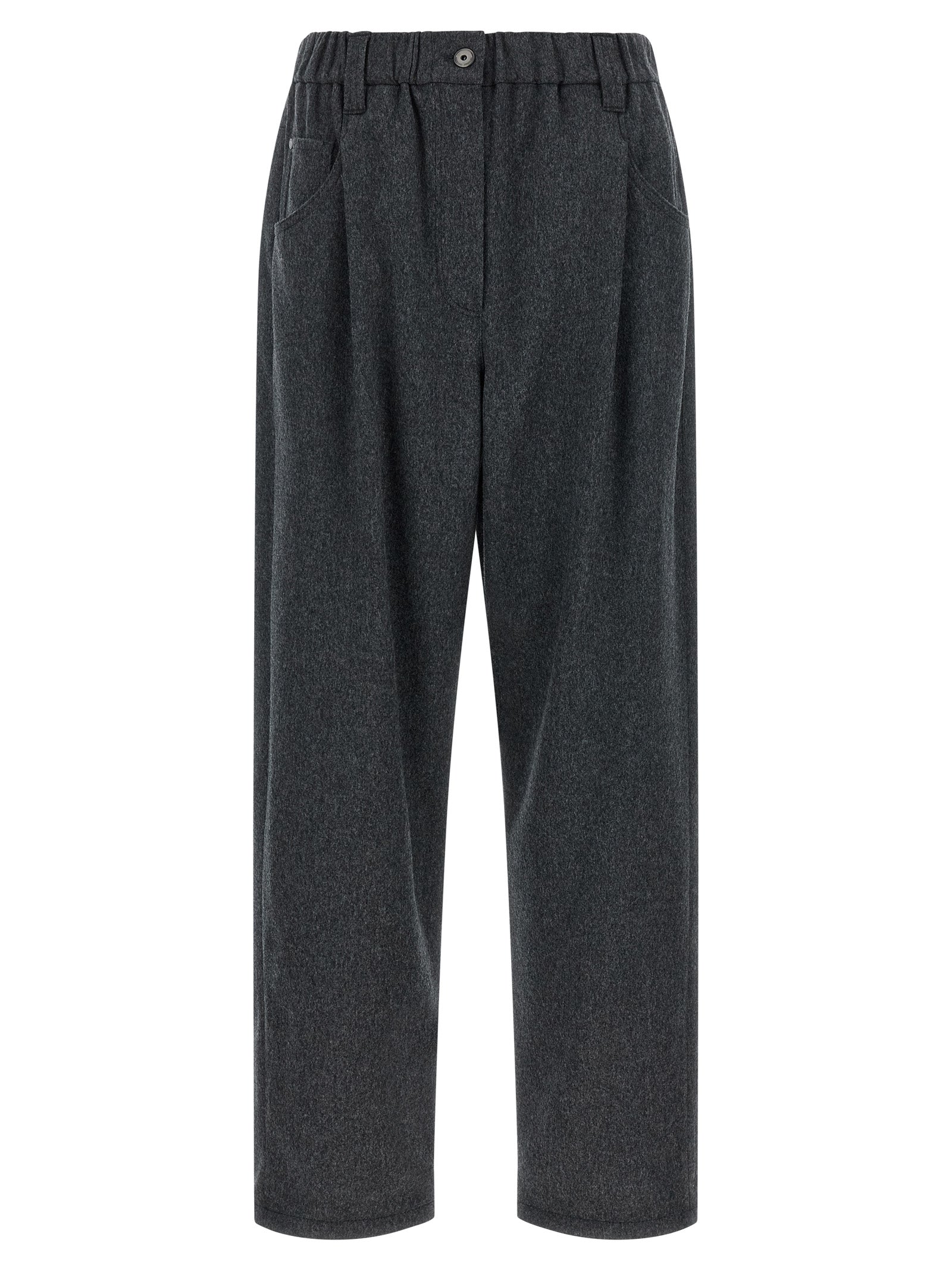 Brunello Cucinelli Gray Wool Pants Brunello Cucinelli