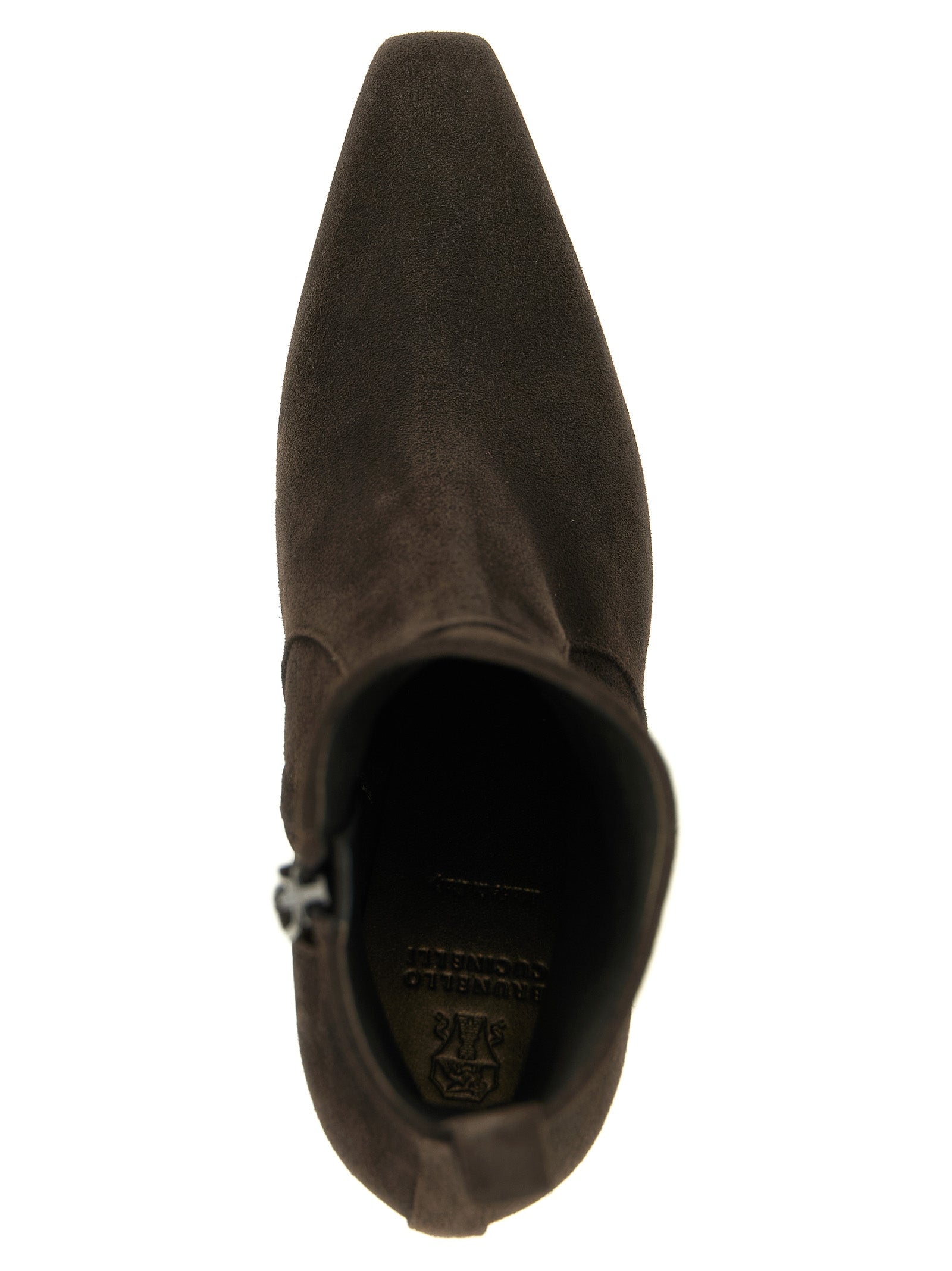 Brunello Cucinelli Brown Calfskin Ankle Boots Brunello Cucinelli