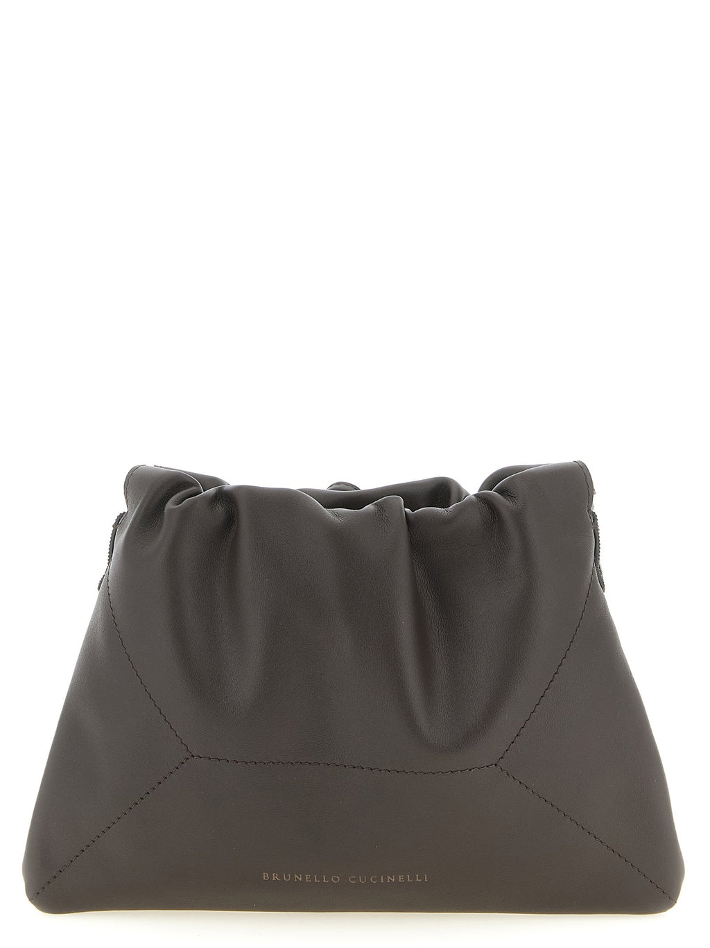 Brunello Cucinelli Brown Calfskin Clutch Bag Brunello Cucinelli