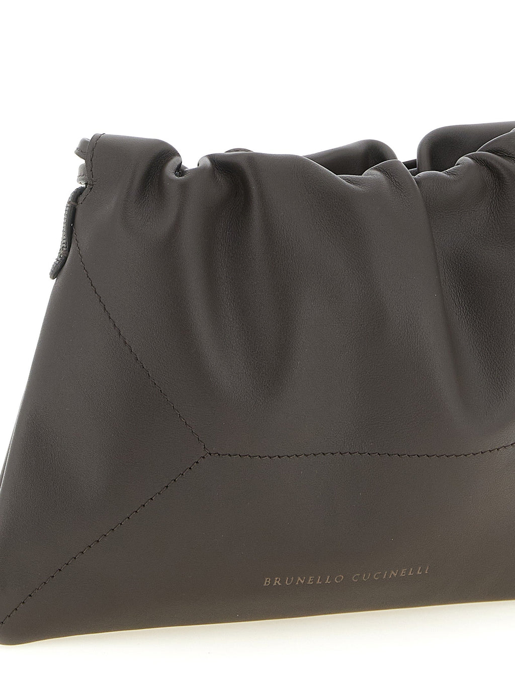 Brunello Cucinelli Brown Calfskin Clutch Bag Brunello Cucinelli