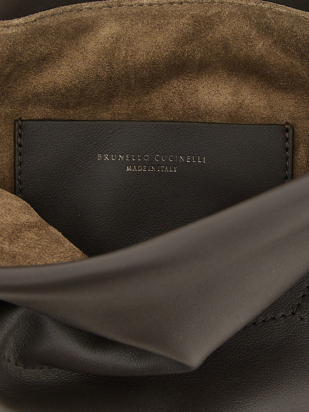 Brunello Cucinelli Brown Calfskin Clutch Bag Brunello Cucinelli