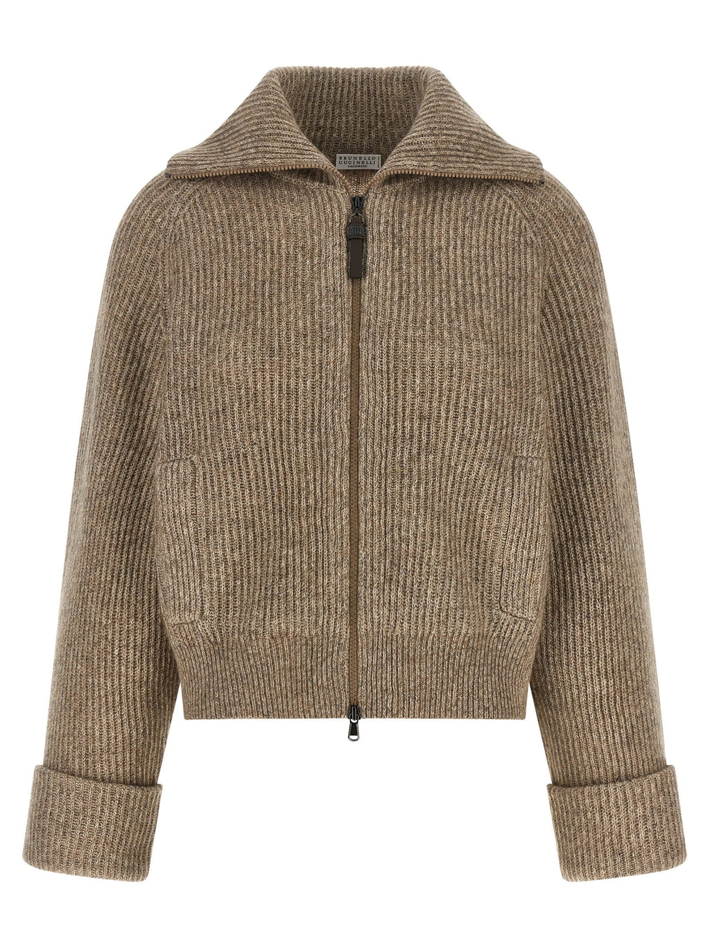 Brunello Cucinelli Beige Cashmere Cardigan Brunello Cucinelli