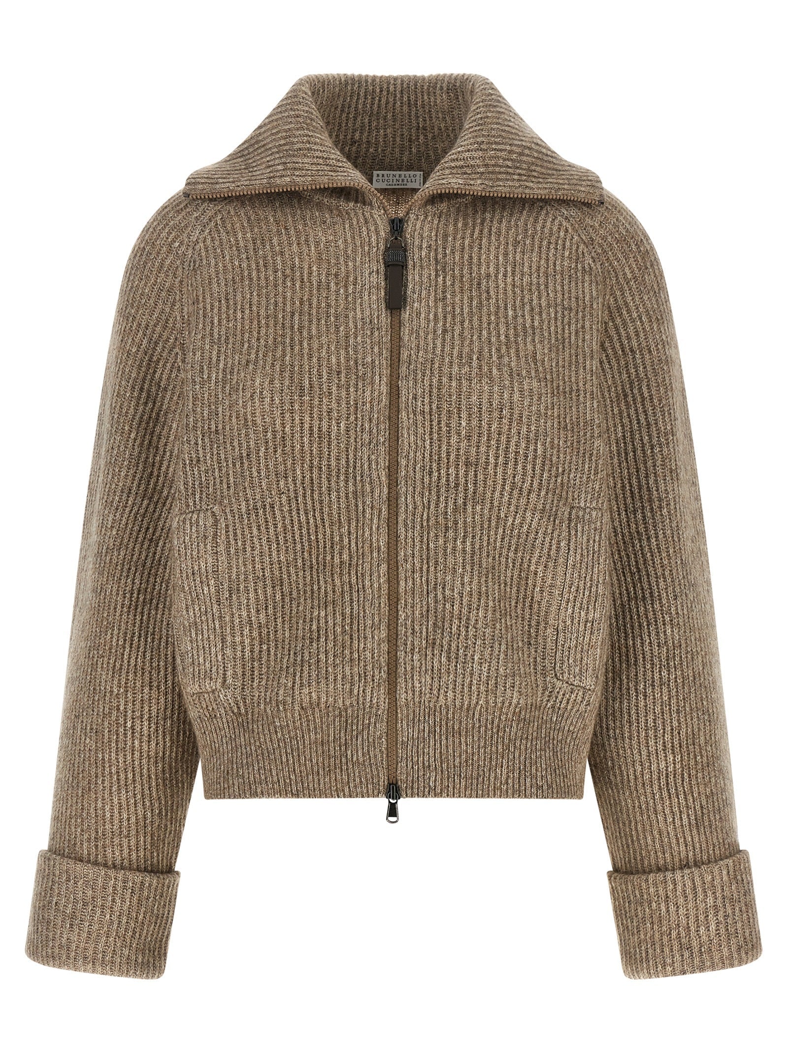 Brunello Cucinelli Beige Cashmere Cardigan Brunello Cucinelli