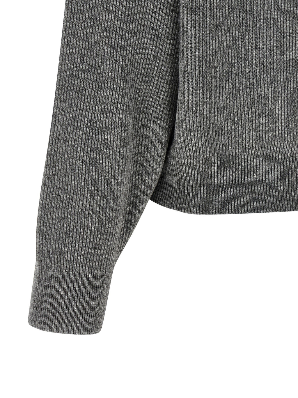 Brunello Cucinelli Gray Virgin Wool Cardigan Brunello Cucinelli