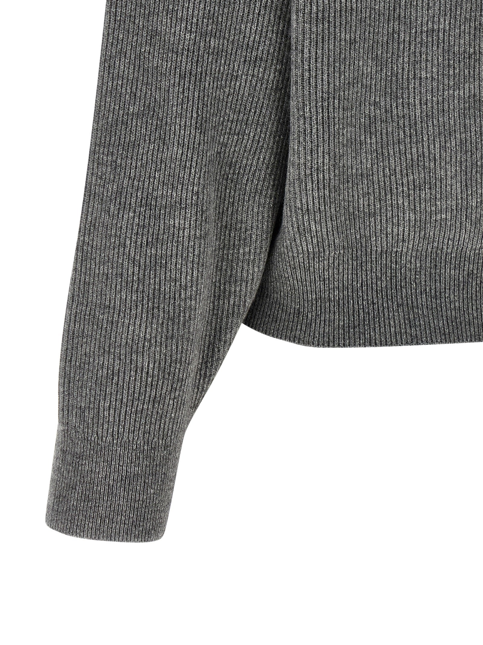 Brunello Cucinelli Gray Virgin Wool Cardigan Brunello Cucinelli