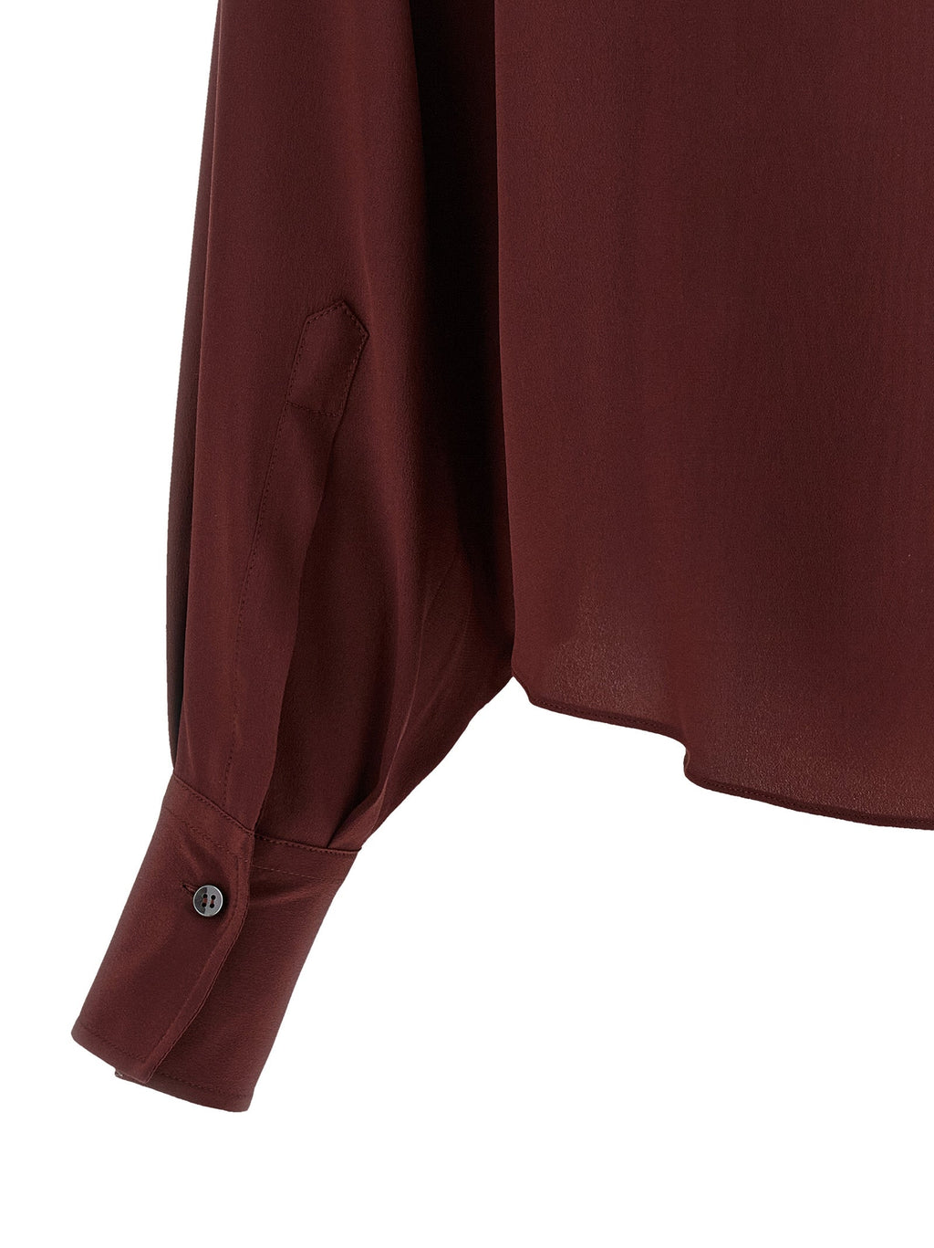 Brunello Cucinelli Bordeaux Silk Blouse Brunello Cucinelli