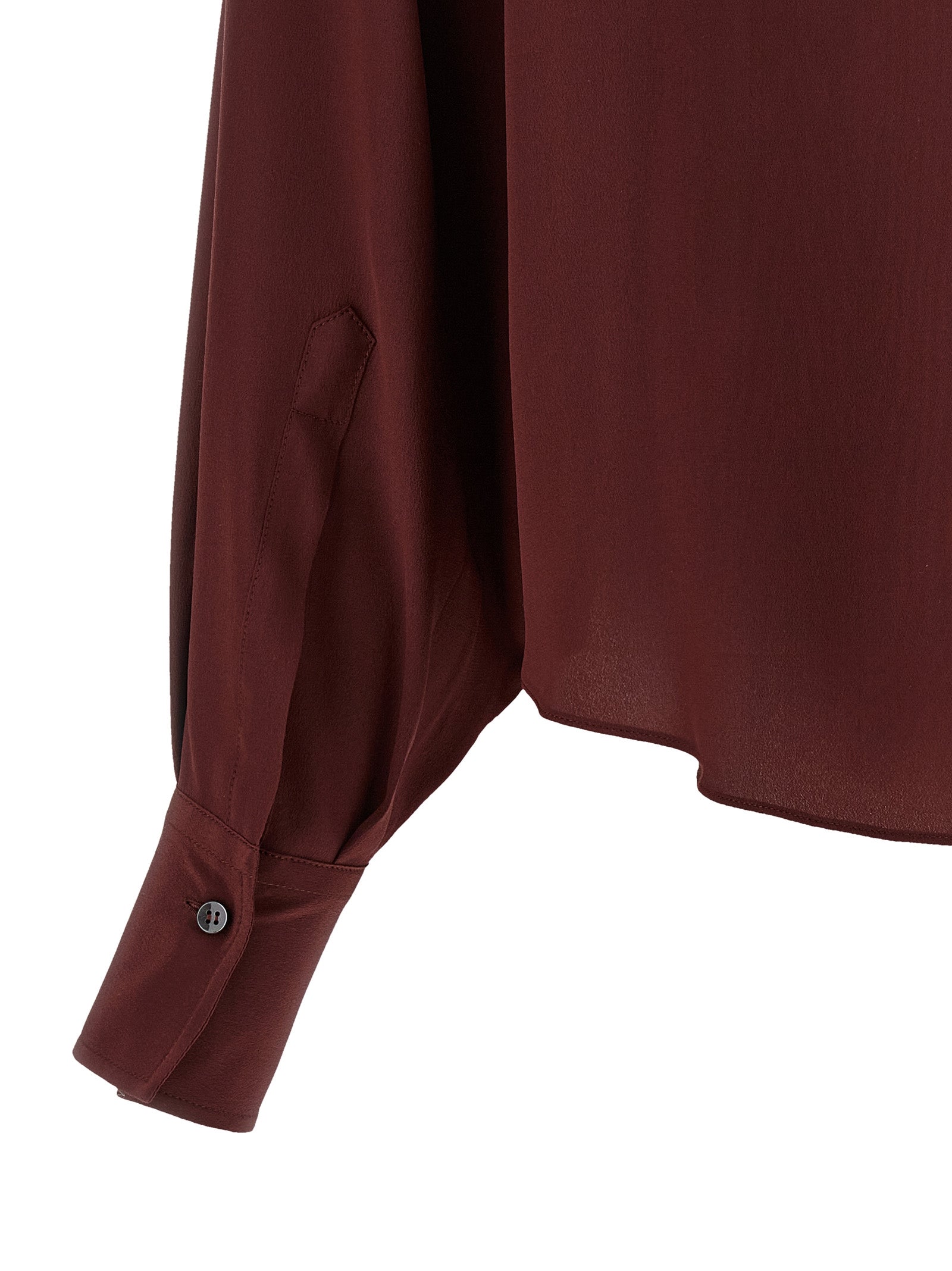 Brunello Cucinelli Bordeaux Silk Blouse Brunello Cucinelli