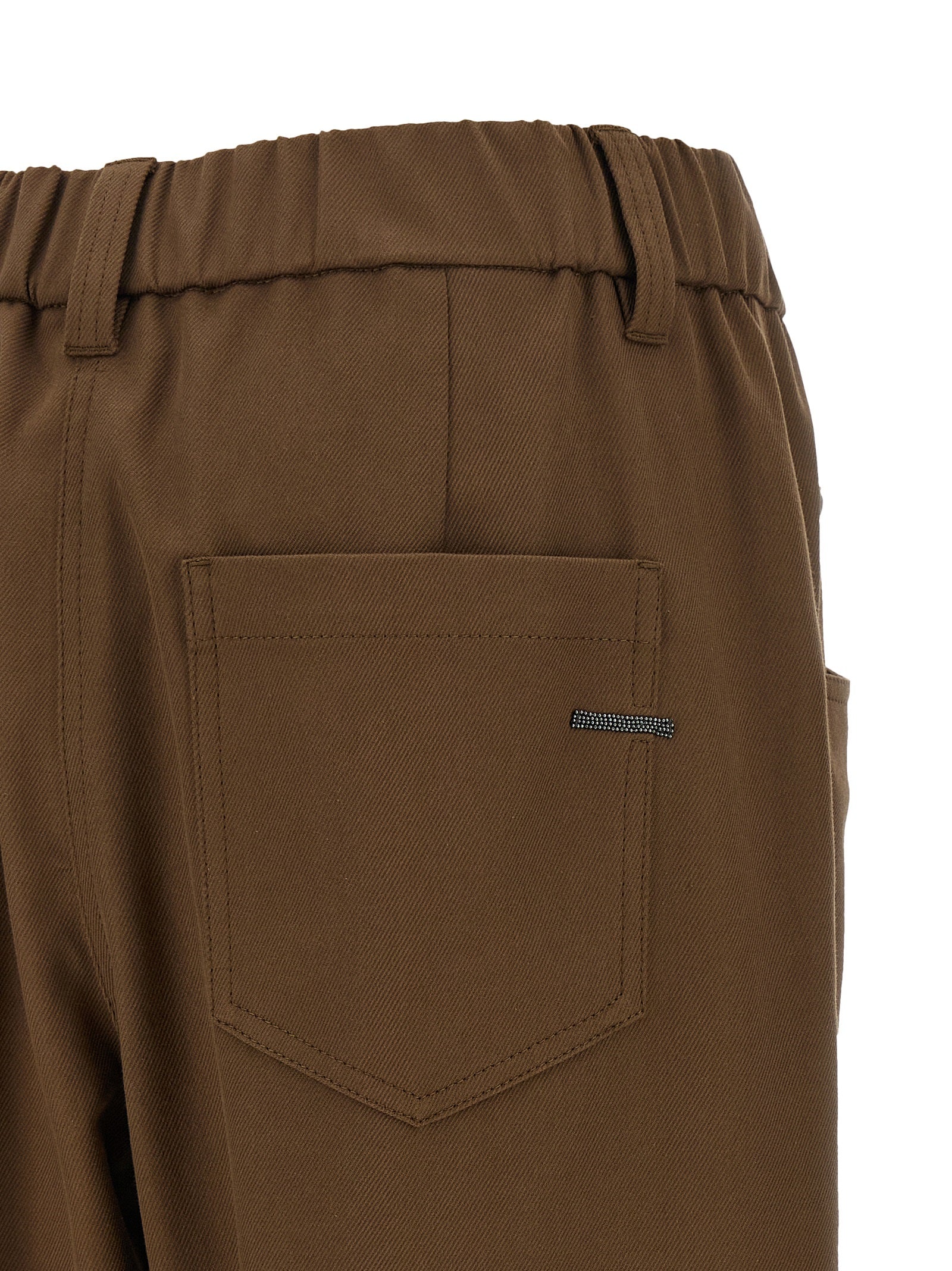 Brunello Cucinelli Brown Cotton Casual Pants Brunello Cucinelli