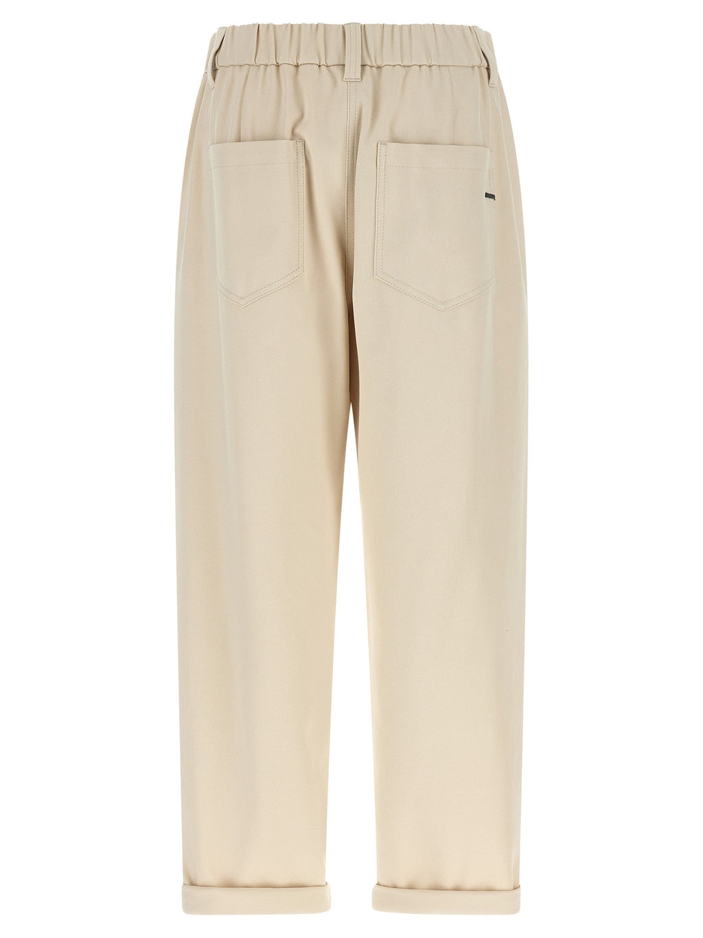 Brunello Cucinelli Beige Cotton Casual Pants Brunello Cucinelli