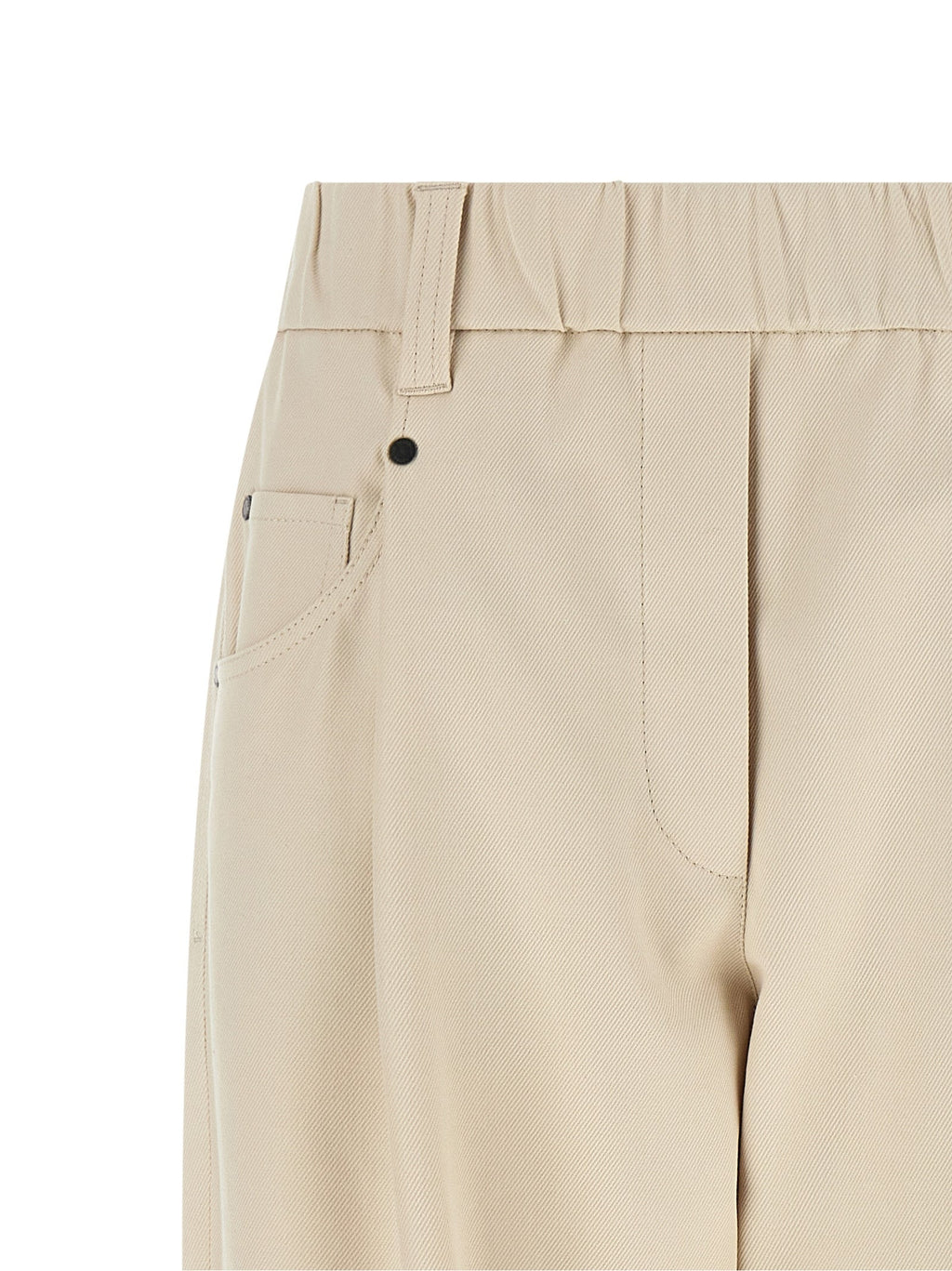 Brunello Cucinelli Beige Cotton Casual Pants Brunello Cucinelli