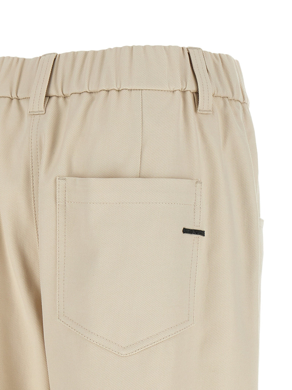 Brunello Cucinelli Beige Cotton Casual Pants Brunello Cucinelli