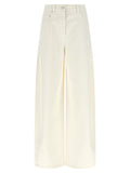 Brunello Cucinelli White Cotton Relaxed Fit Jeans Brunello Cucinelli