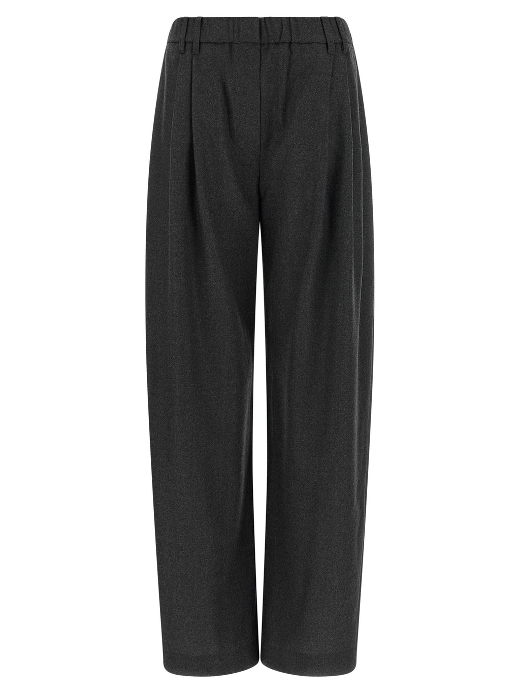 Brunello Cucinelli Gray Virgin Wool Casual Pants Brunello Cucinelli