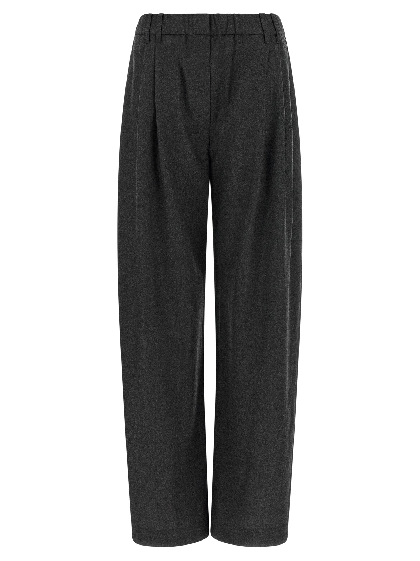 Brunello Cucinelli Gray Virgin Wool Casual Pants Brunello Cucinelli