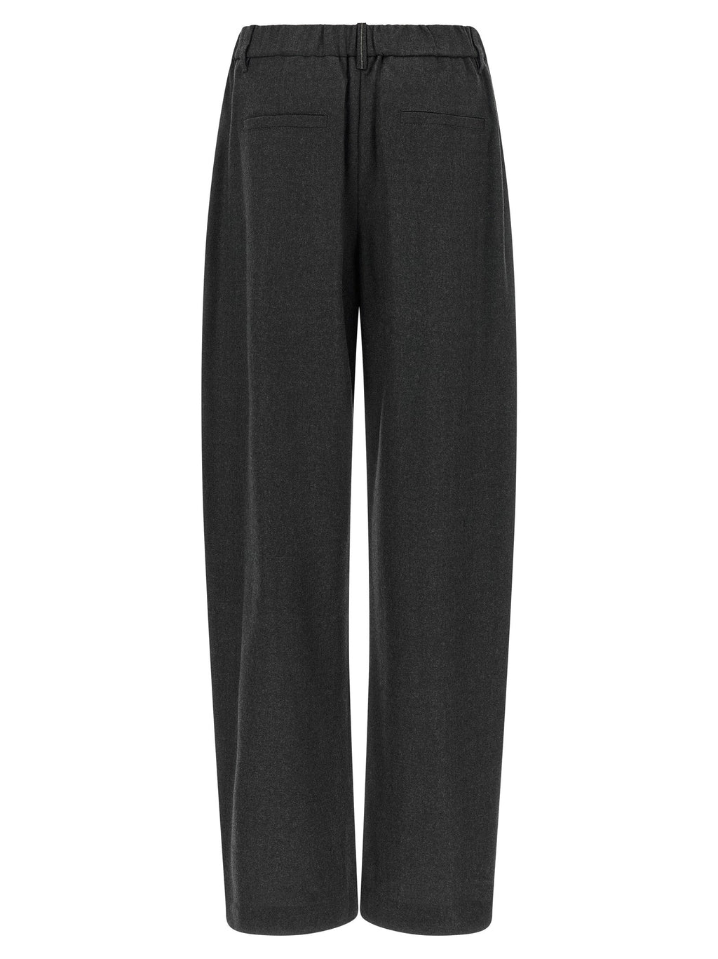 Brunello Cucinelli Gray Virgin Wool Casual Pants Brunello Cucinelli