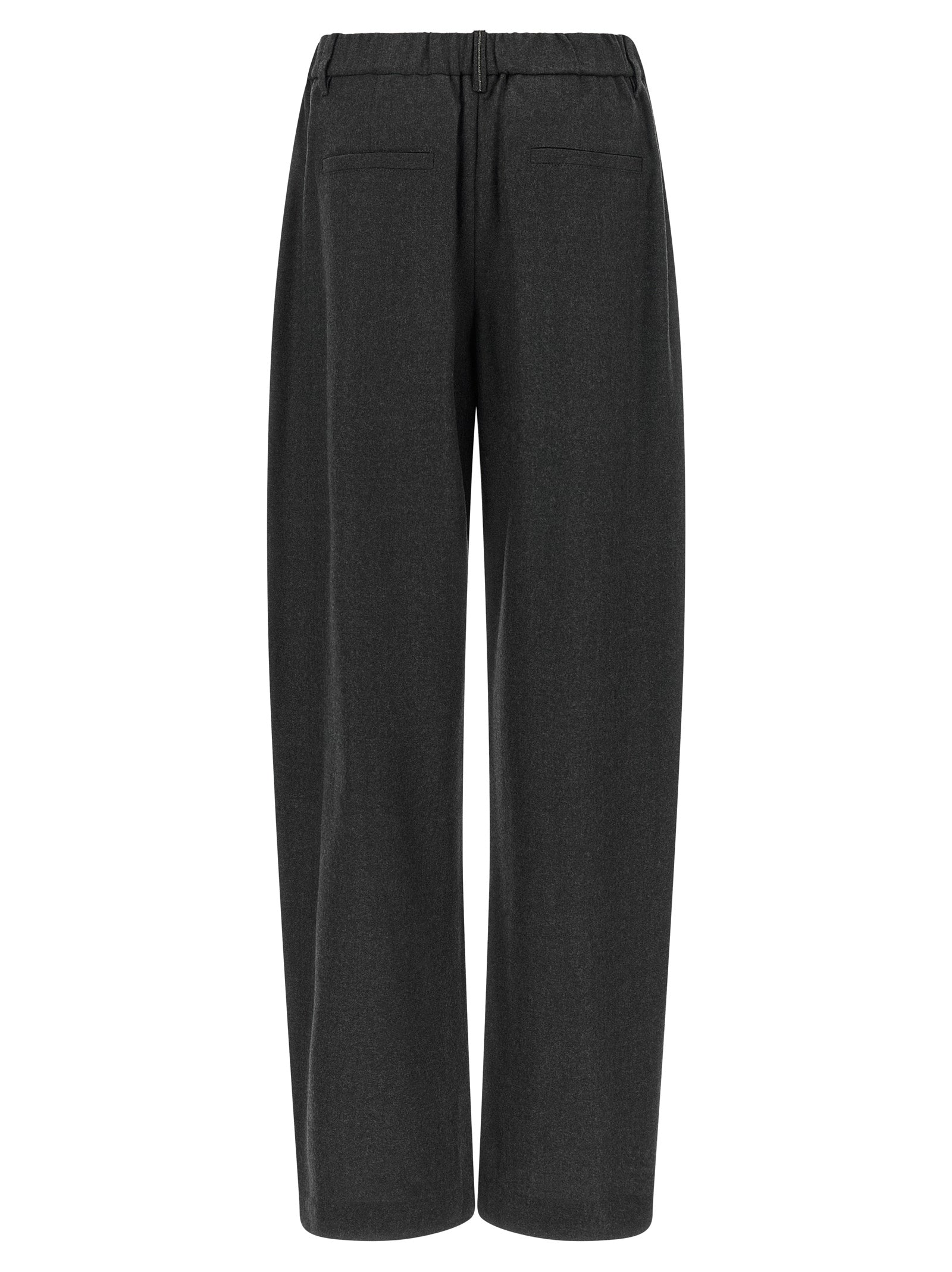 Brunello Cucinelli Gray Virgin Wool Casual Pants Brunello Cucinelli