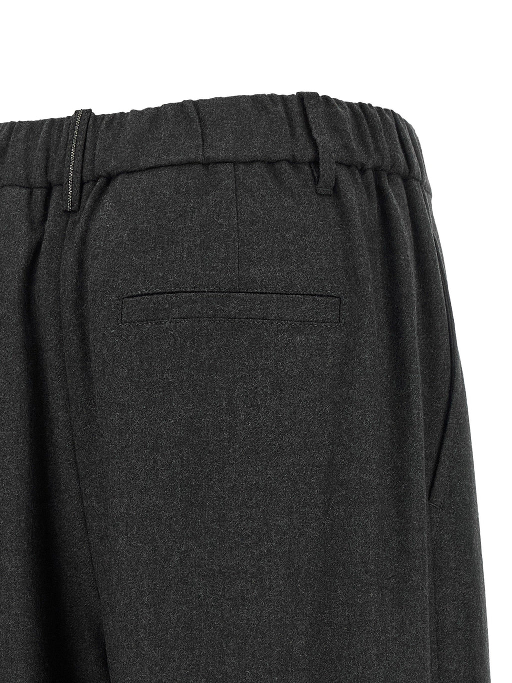 Brunello Cucinelli Gray Virgin Wool Casual Pants Brunello Cucinelli