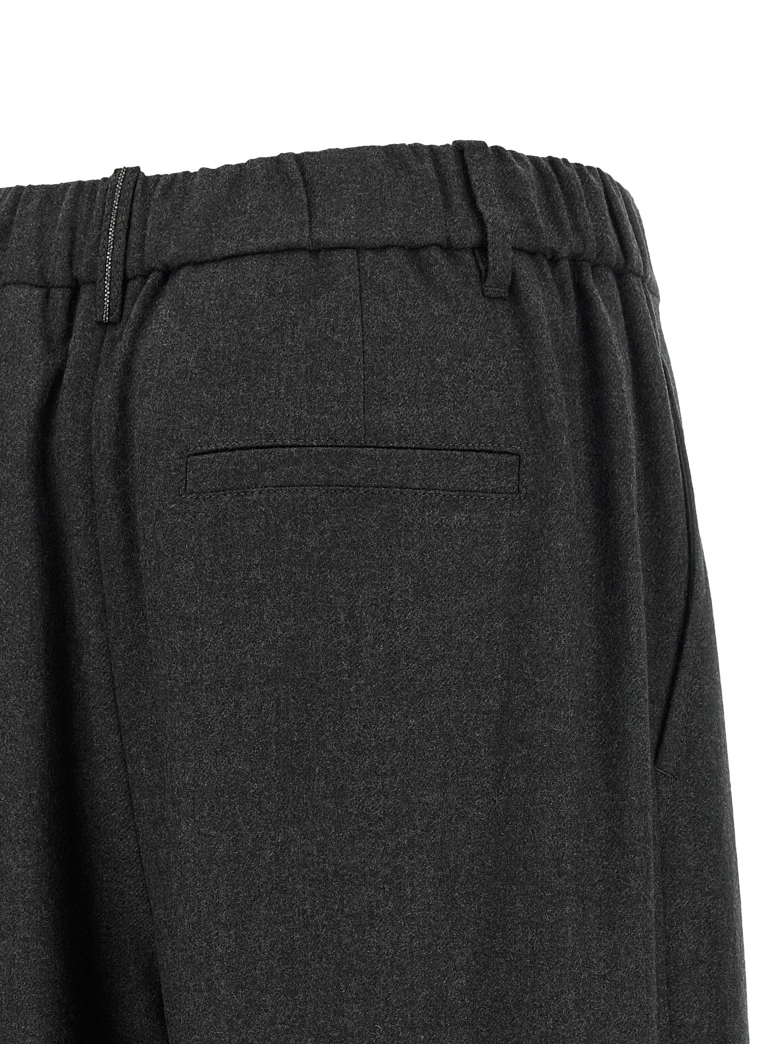 Brunello Cucinelli Gray Virgin Wool Casual Pants Brunello Cucinelli