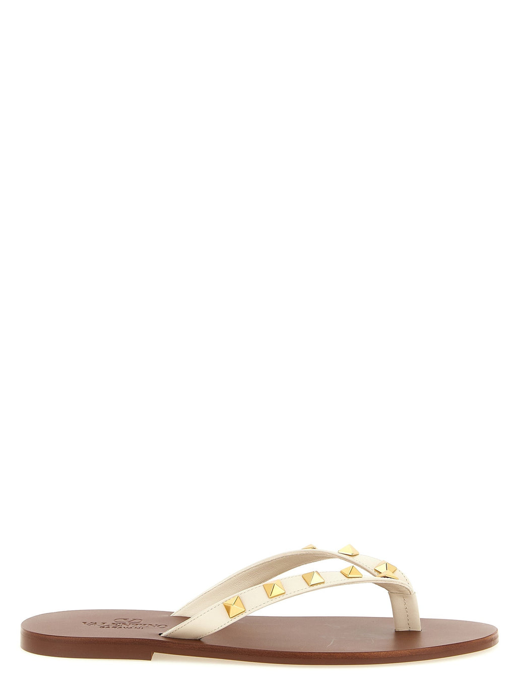 Valentino Garavani White Calfskin Slides Valentino Garavani