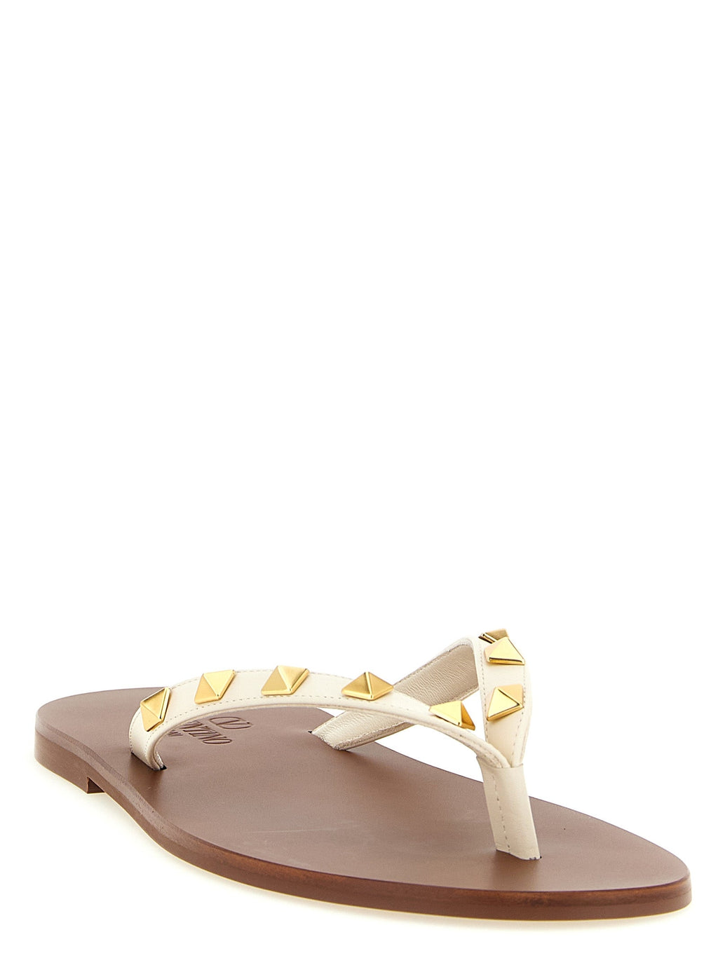 Valentino Garavani White Calfskin Slides Valentino Garavani