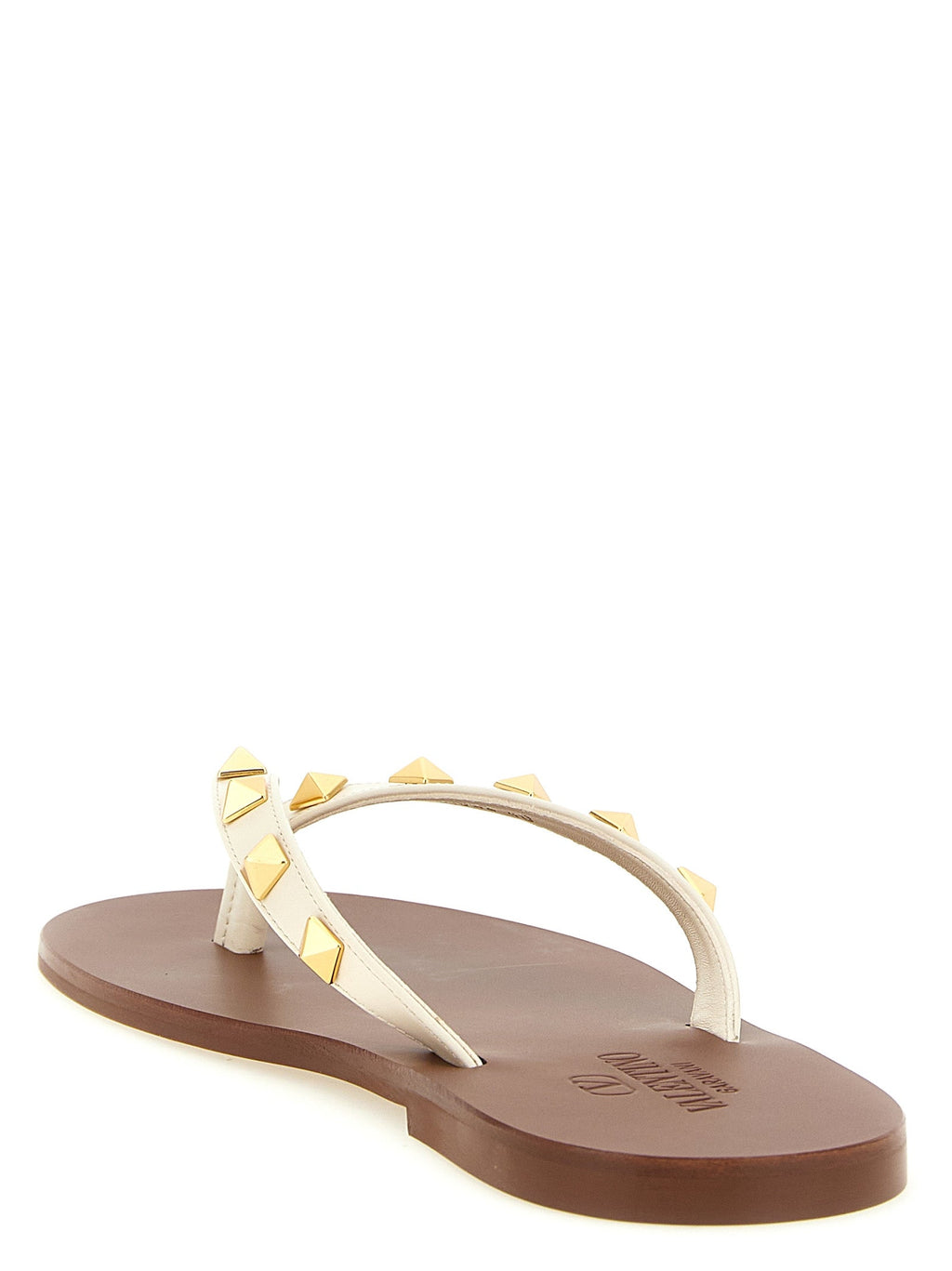 Valentino Garavani White Calfskin Slides Valentino Garavani