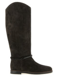 Brunello Cucinelli Black Calfskin Over The Knee Brunello Cucinelli