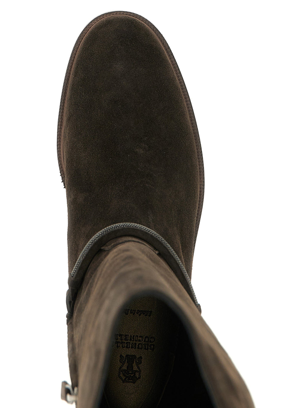 Brunello Cucinelli Black Calfskin Over The Knee Brunello Cucinelli