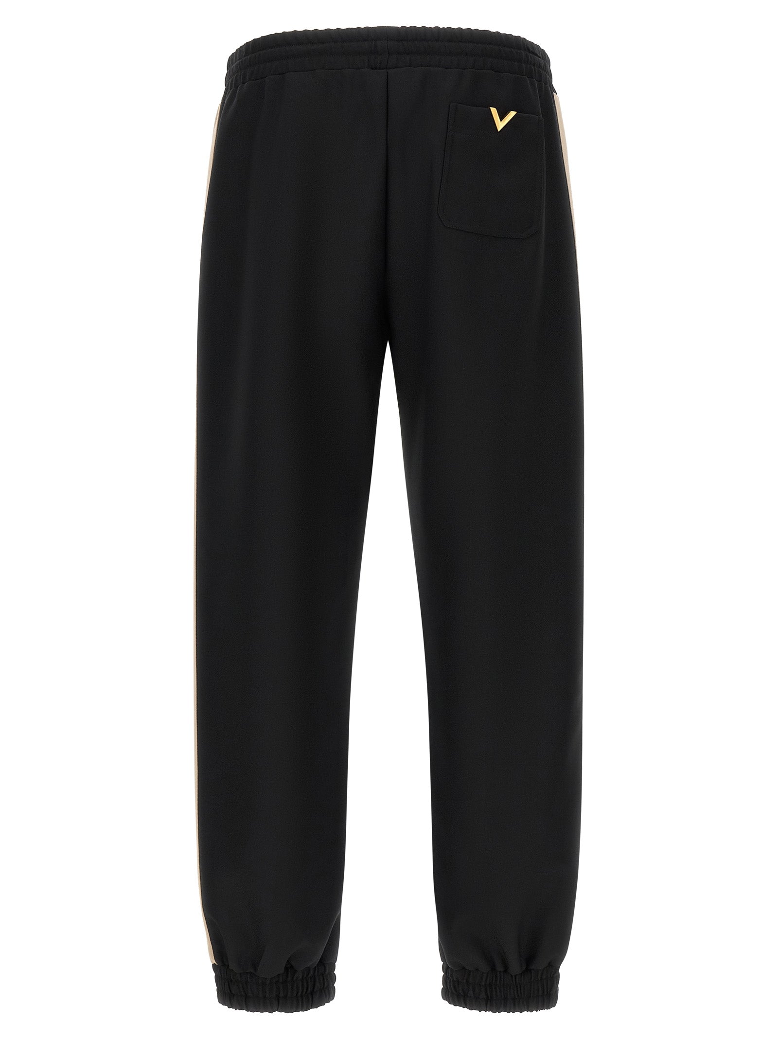 Valentino Garavani Black Polyester Athletic Pants Valentino Garavani