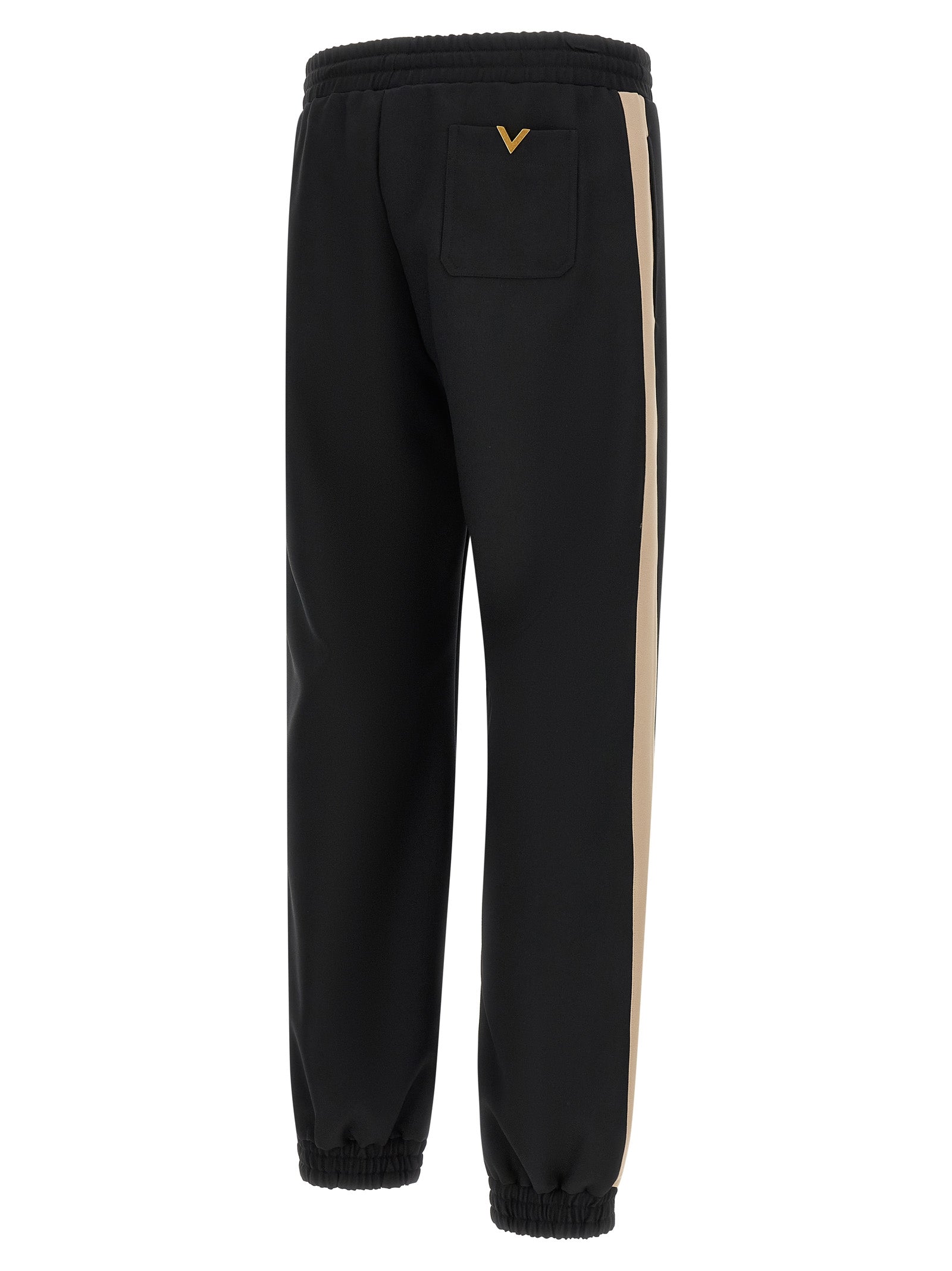 Valentino Garavani Black Polyester Athletic Pants Valentino Garavani