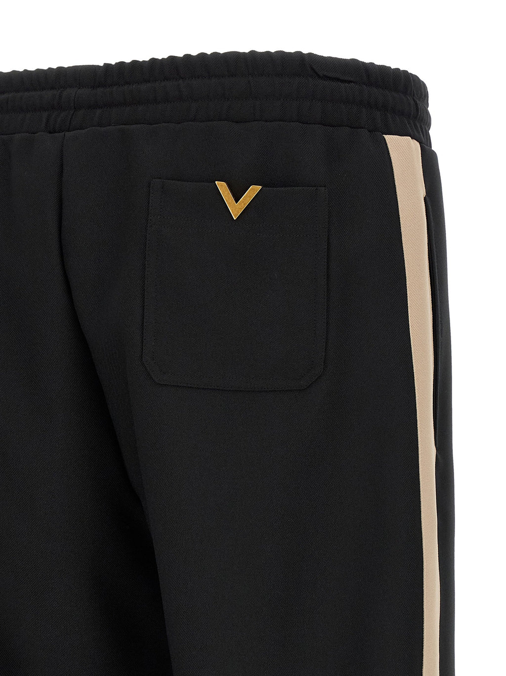 Valentino Garavani Black Polyester Athletic Pants Valentino Garavani