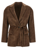 Brunello Cucinelli Brown Viscose Blazer Brunello Cucinelli