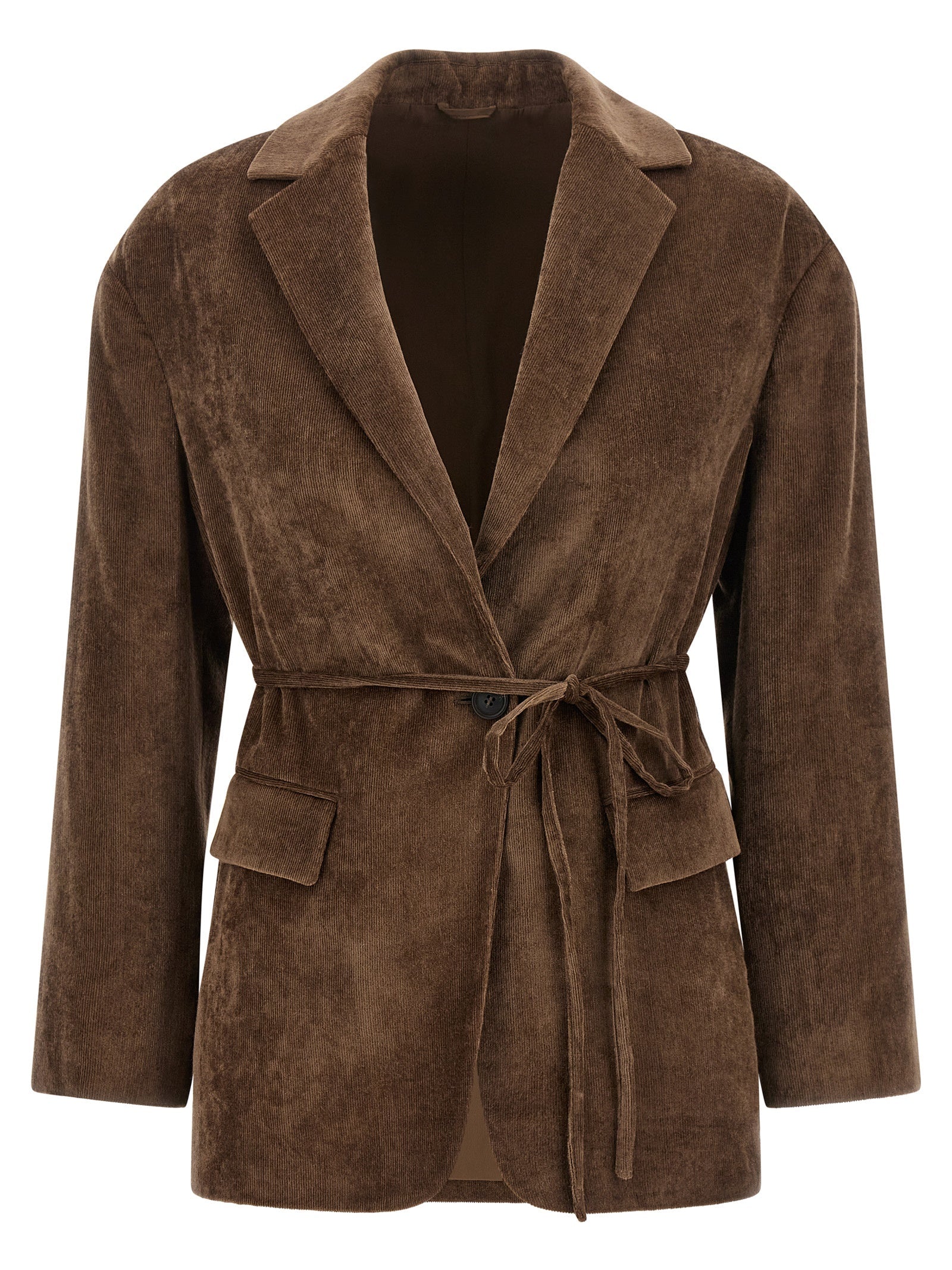 Brunello Cucinelli Brown Viscose Blazer Brunello Cucinelli