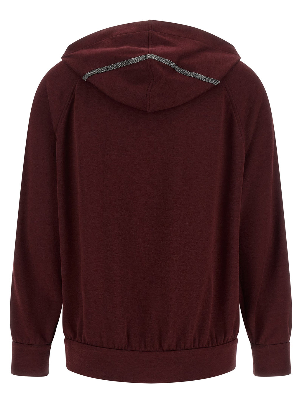 Brunello Cucinelli Bordeaux Cotton Sweatshirt Brunello Cucinelli