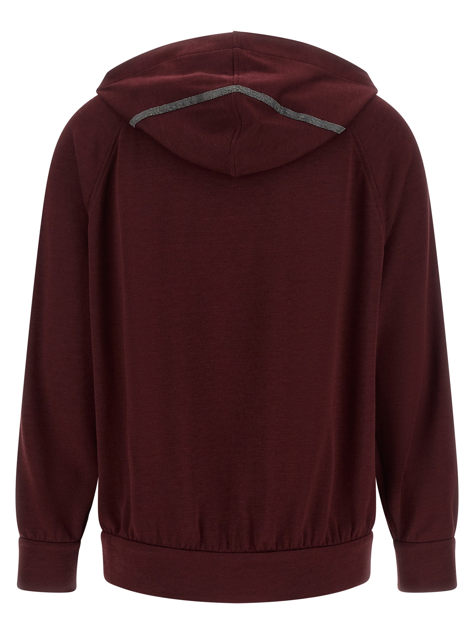 Brunello Cucinelli Bordeaux Cotton Sweatshirt Brunello Cucinelli
