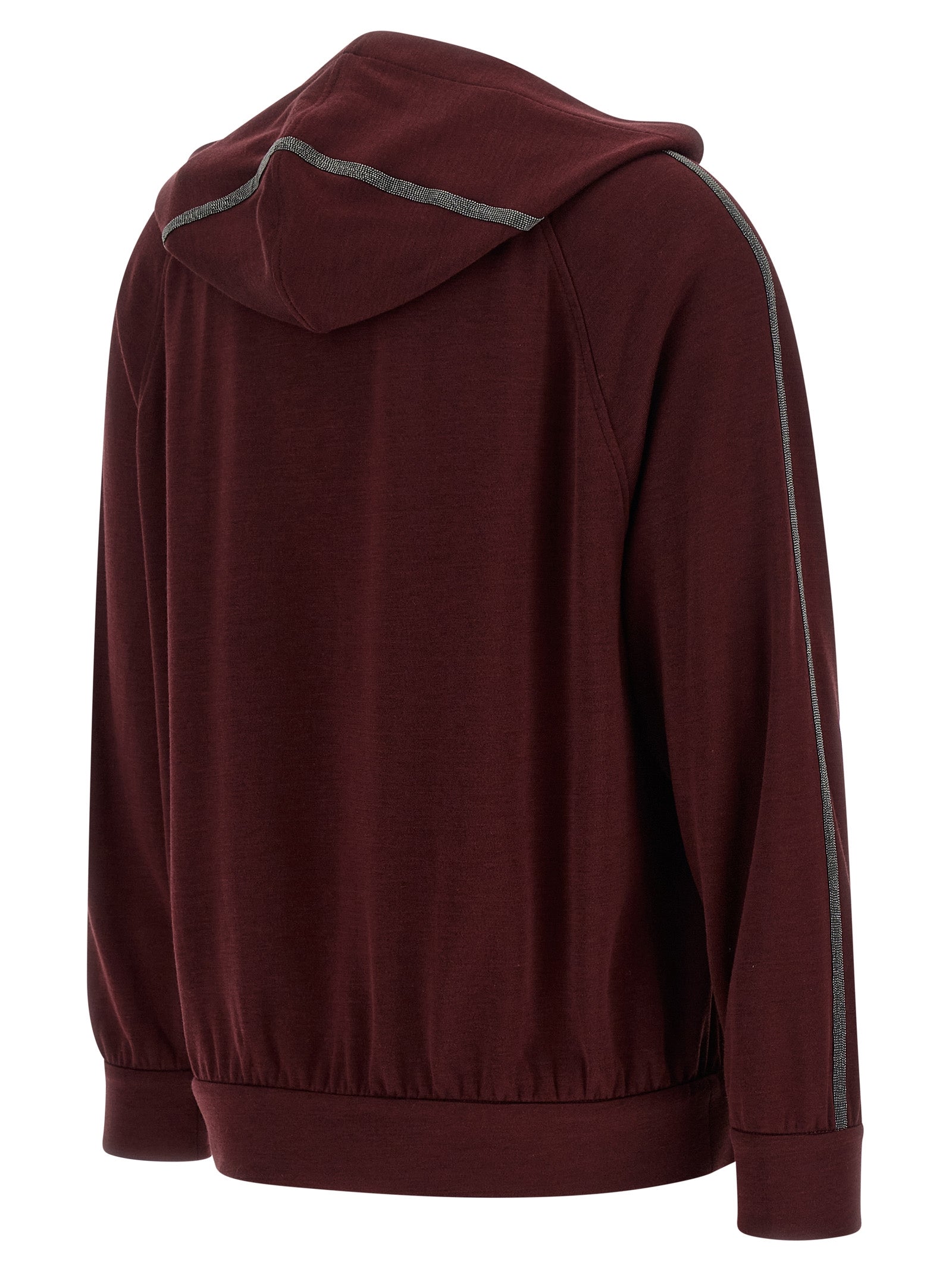 Brunello Cucinelli Bordeaux Cotton Sweatshirt Brunello Cucinelli