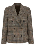 Brunello Cucinelli Beige Alpaca Leather Blazer Brunello Cucinelli