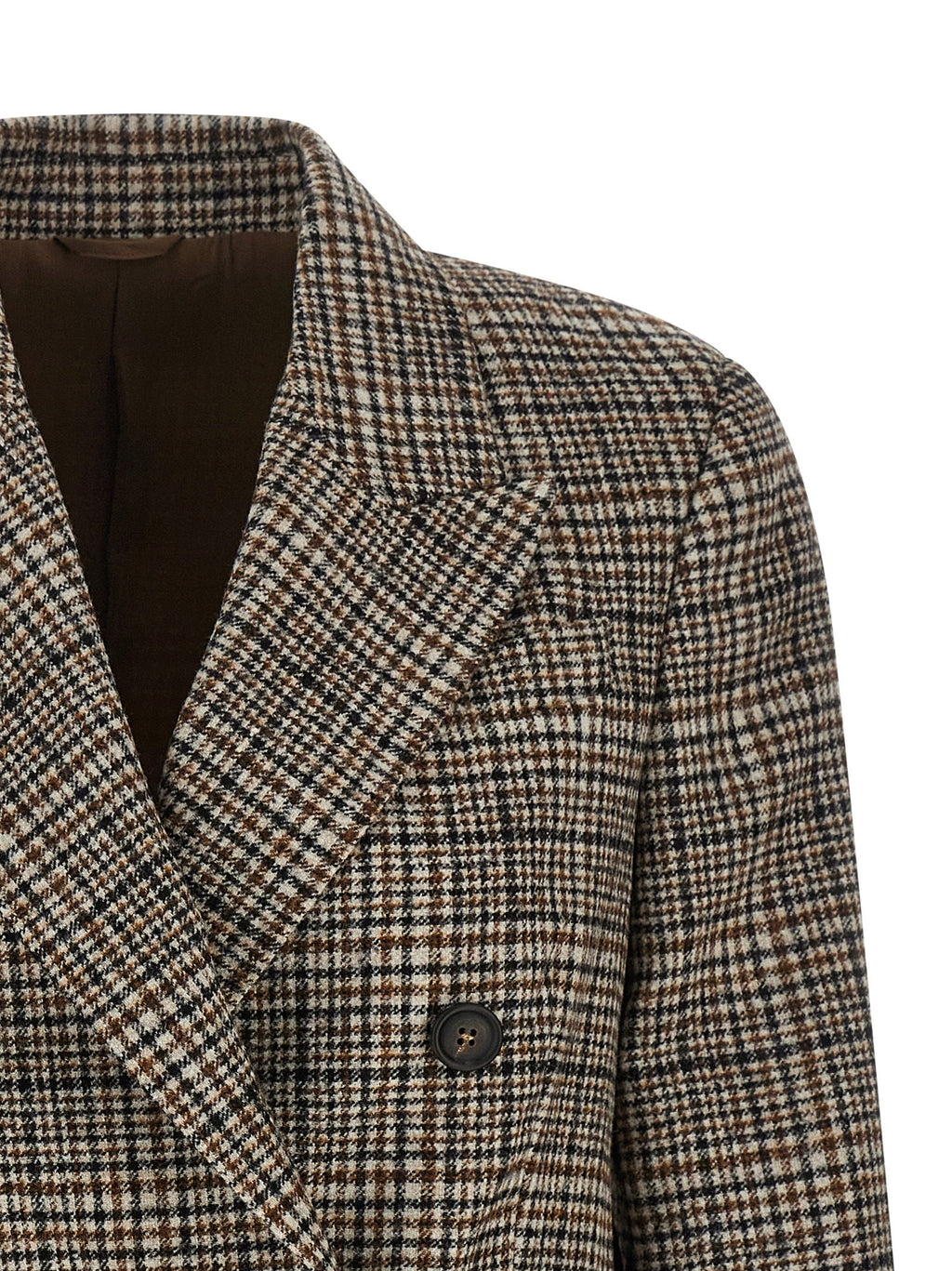Brunello Cucinelli Beige Alpaca Leather Blazer Brunello Cucinelli