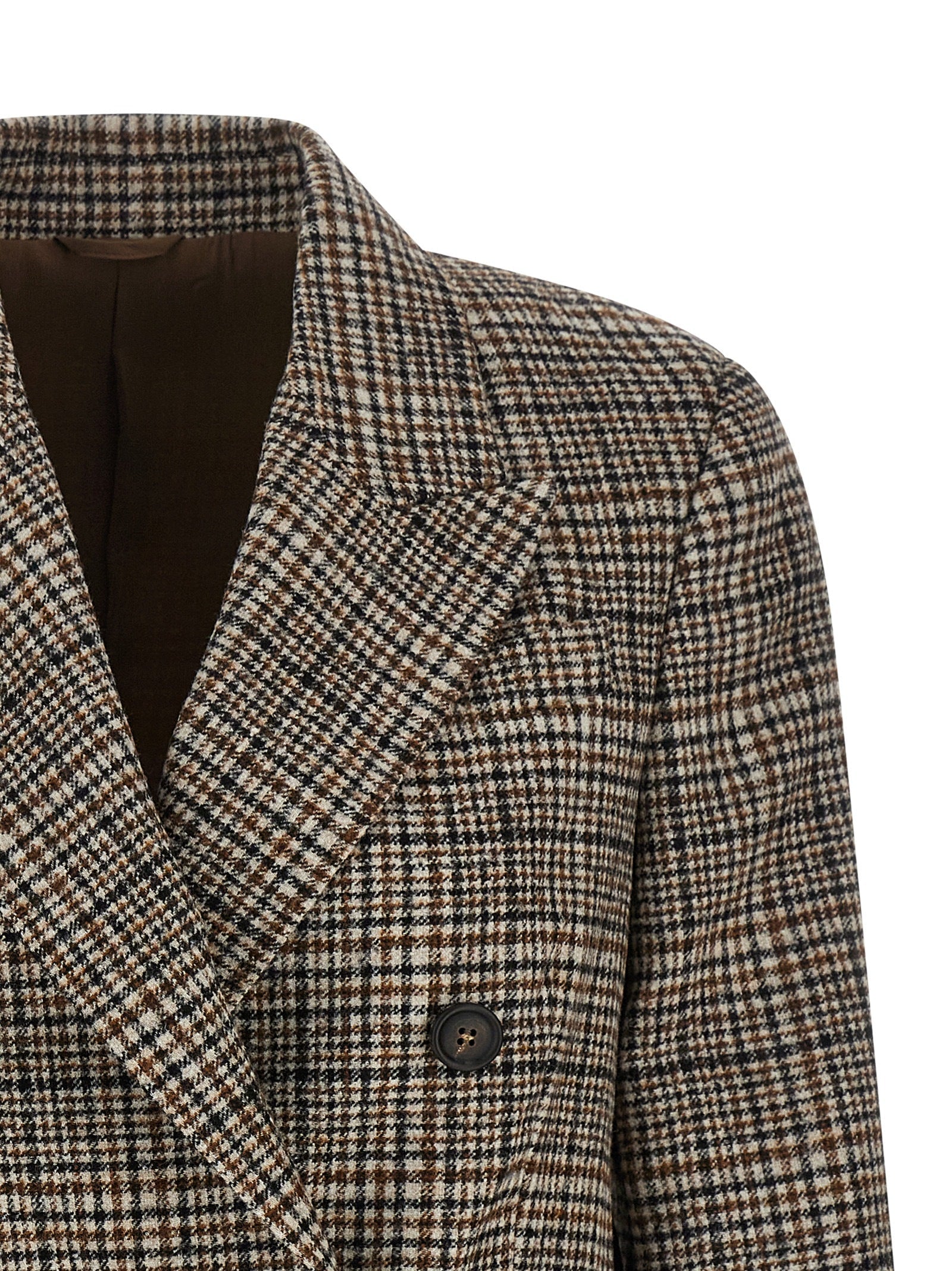 Brunello Cucinelli Beige Alpaca Leather Blazer Brunello Cucinelli