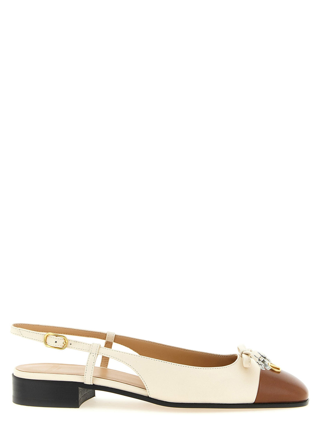 Valentino Garavani Black Leather Ballet Flats